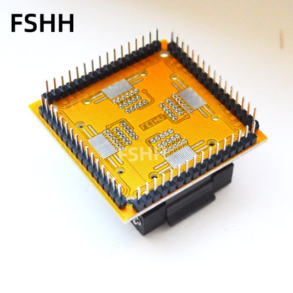 TQFP64 LQFP64 QFP64 test socket IC51-0644-807 socket with PCB QFP64 0.5mm to SIP 2.54mm socket adapter - Image 3