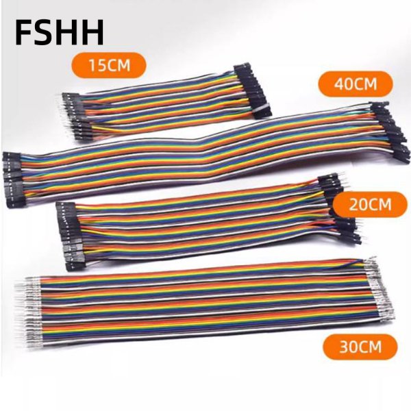 10cm 20cm 30cm 40cm Pitch 2.54mm Colorful DuPont Wire Electronic Hobbyist DIY Testing Experimentation